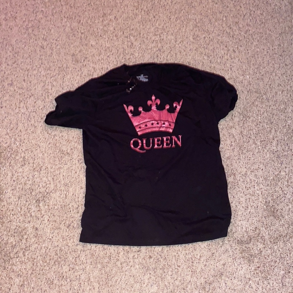 Queen hot pink sparkly tshirt